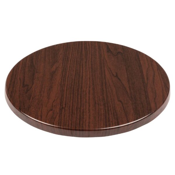 Bolero Round 600mm Table Top (Dark Brown) - Image 2
