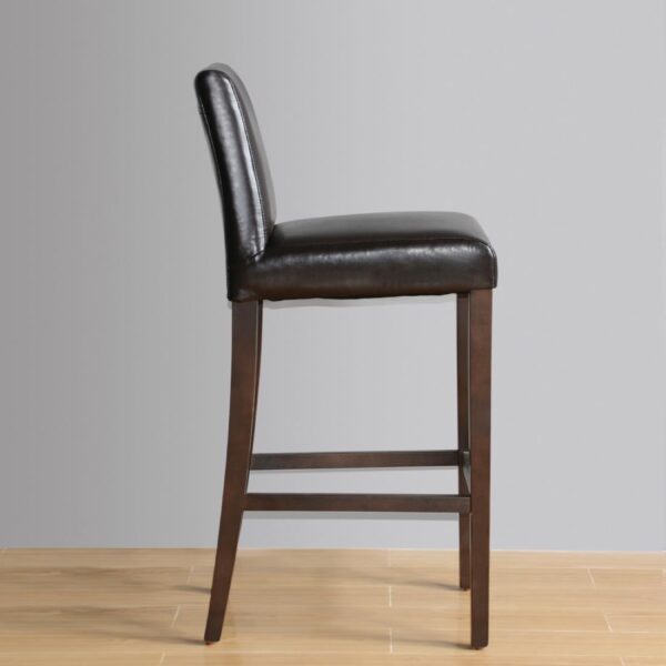 Bolero Black Faux Leather High Bar Stool with Full Back - Image 5