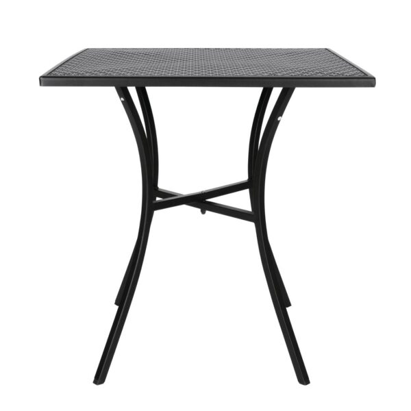 Bolero Black Steel Patterned Bistro Table 700mm Square - Image 2