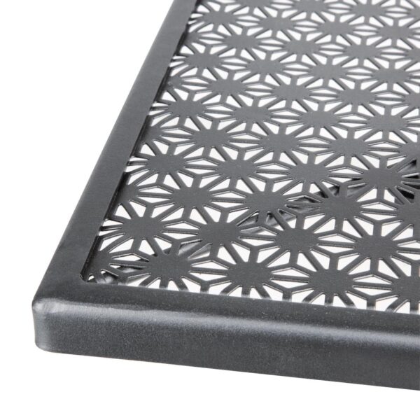 Bolero Black Steel Patterned Bistro Table 700mm Square - Image 3