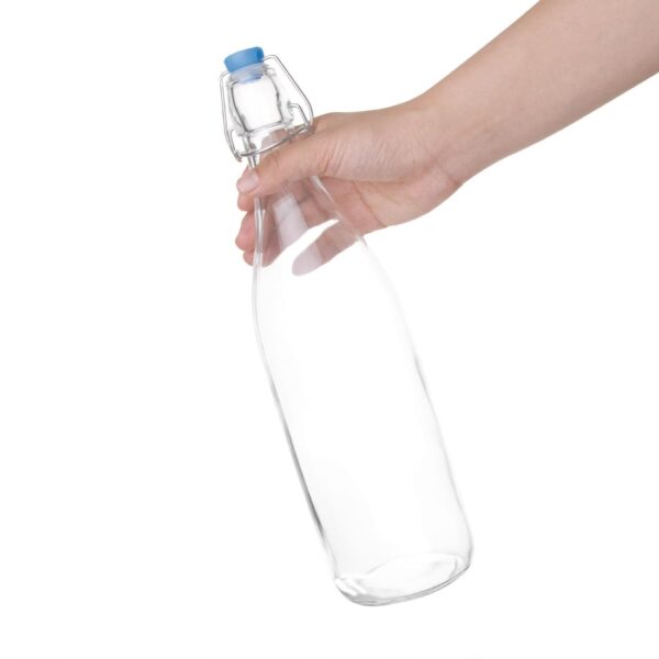 Olympia Glass Water Bottle with Stopper - 1180ml (Box 6) - Image 3