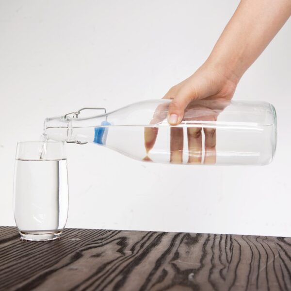 Olympia Glass Water Bottle with Stopper - 1180ml (Box 6) - Image 7