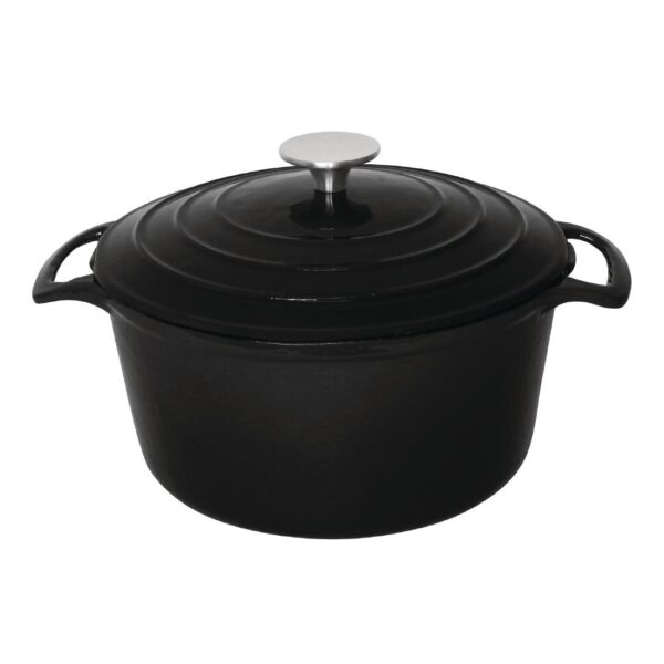 Vogue Round Casserole Black - 4Ltr 235mm - Image 2