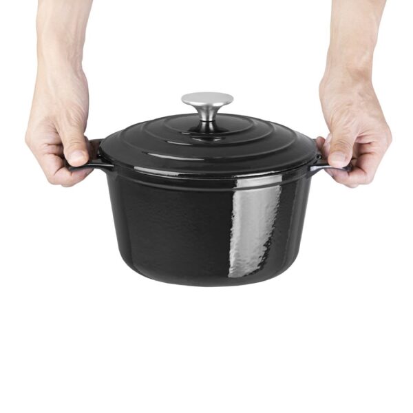 Vogue Round Casserole Black - 205mm 3 1/5Ltr 108fl oz - Image 7