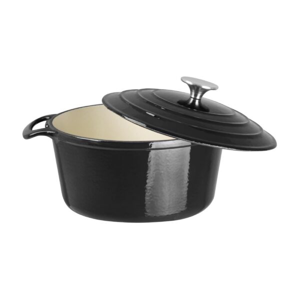 Vogue Round Casserole Black - 4Ltr 235mm - Image 4