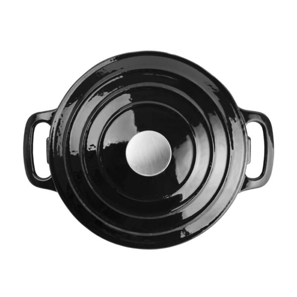 Vogue Round Casserole Black - 4Ltr 235mm - Image 6
