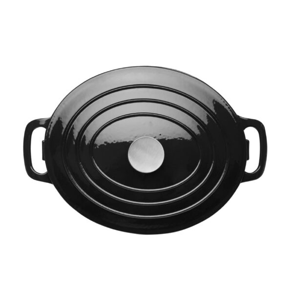 Vogue Oval Casserole Black - 5Ltr 110h x 243w x 295mm d - Image 6