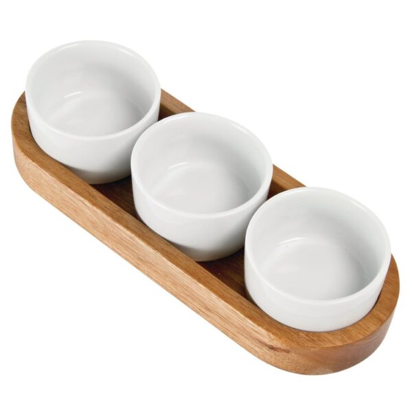 Olympia Wooden Condiment Tray for U177 - 270(w)x100(d)x30(h)mm 20.5x4x1.25" - Image 4