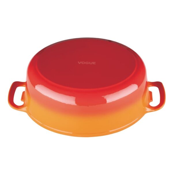 Vogue Oval Casserole Orange - 5Ltr 110h x 243w x 295mm d - Image 5