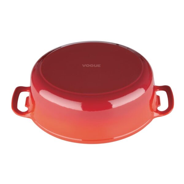 Vogue Oval Casserole Red - 5Ltr 110h x 243w x 295mm d - Image 4