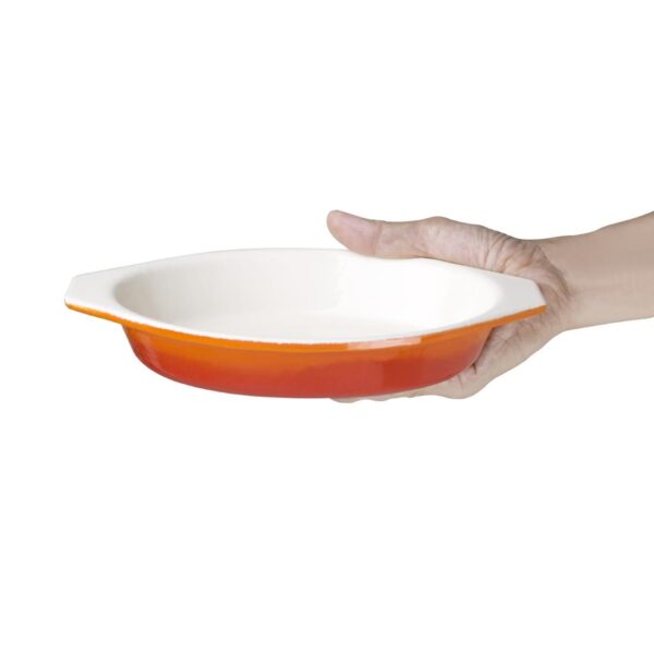 Vogue Oval Gratin Orange - 650ml - Image 4