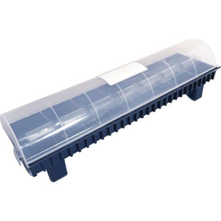 Hygiplas 2'' Multi Label Dispenser - Black/Clear Lid