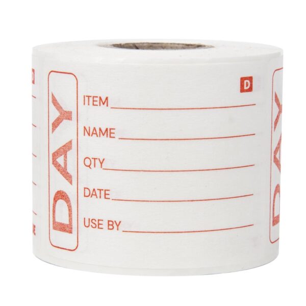 Hygiplas Dissolvable Food Prep Label 2x2.5'' (Roll 250) - Image 2