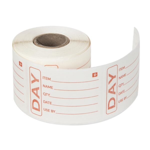 Hygiplas Dissolvable Food Prep Label 2x2.5'' (Roll 250) - Image 4