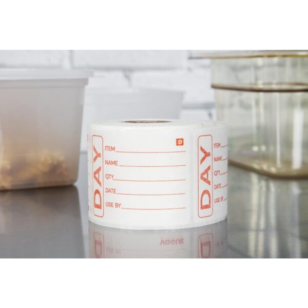 Hygiplas Dissolvable Food Prep Label 2x2.5'' (Roll 250) - Image 5
