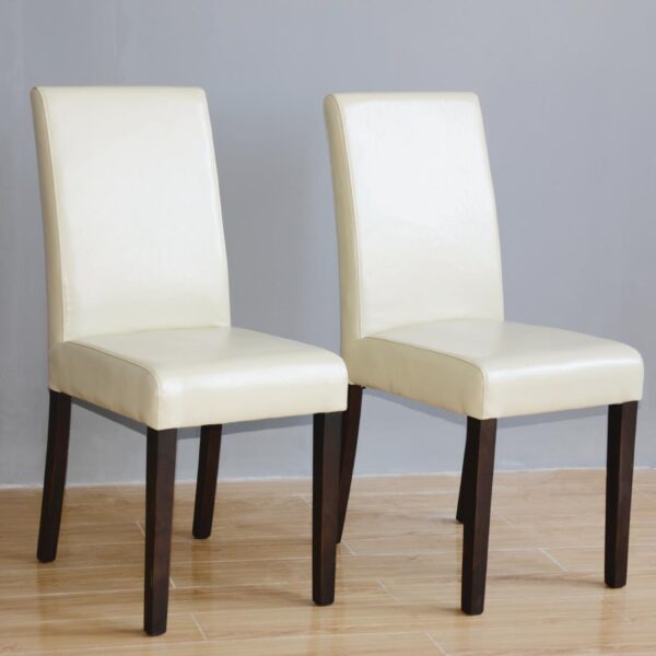 Bolero Faux Leather Dining Chair Cream (Box 2) - Image 5