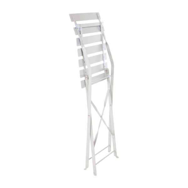 Bolero Grey Pavement Style Steel Folding Chairs (Pack 2) - Image 4