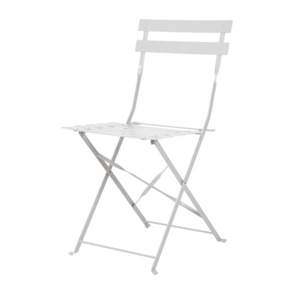 Bolero Grey Pavement Style Steel Folding Chairs (Pack 2) - Image 5
