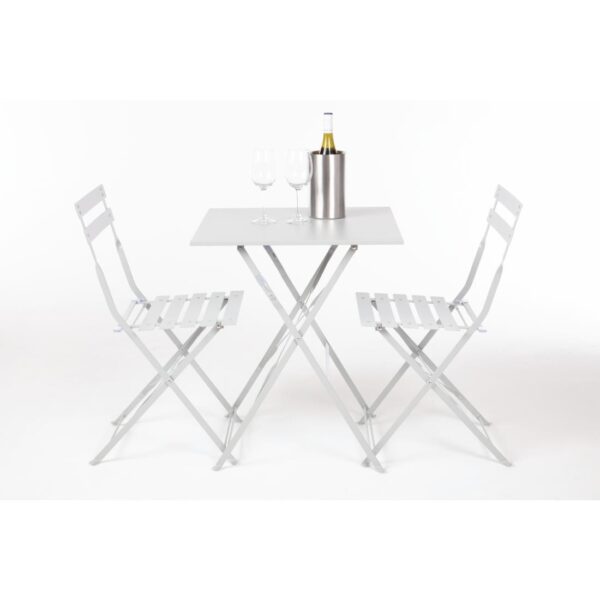 Bolero Grey Pavement Style Steel Folding Chairs (Pack 2) - Image 6
