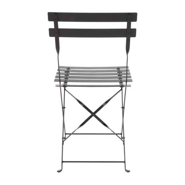 Bolero Black Pavement Style Steel Folding Chairs (Pack 2) - Image 5