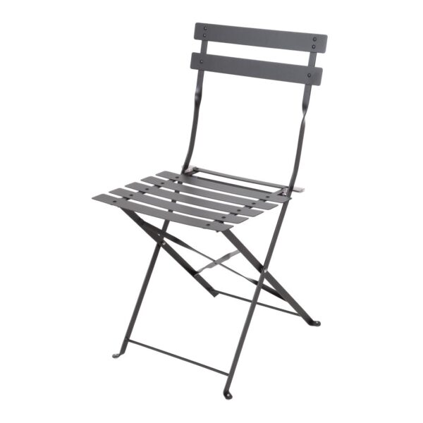 Bolero Black Pavement Style Steel Folding Chairs (Pack 2) - Image 12