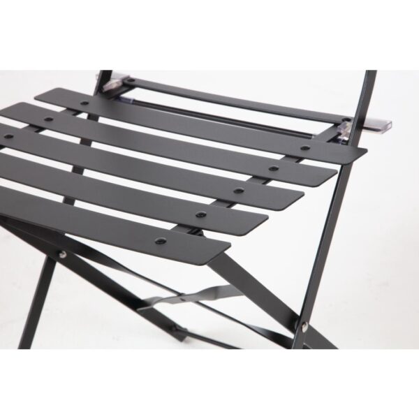 Bolero Black Pavement Style Steel Folding Chairs (Pack 2) - Image 8