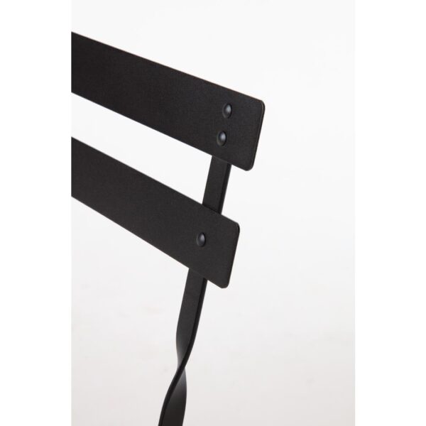 Bolero Black Pavement Style Steel Folding Chairs (Pack 2) - Image 9