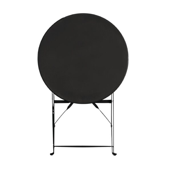 Bolero Black Pavement Style Steel Table 600mm Round - Image 3