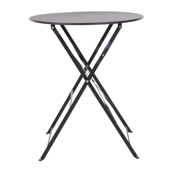 Bolero Black Pavement Style Steel Table 600mm Round - Image 10