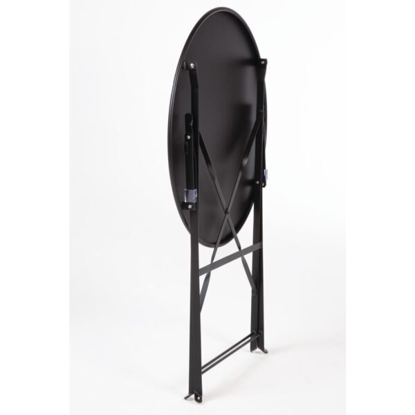 Bolero Black Pavement Style Steel Table 600mm Round - Image 6