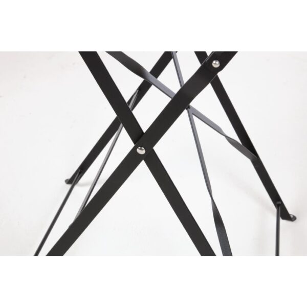 Bolero Black Pavement Style Steel Table 600mm Round - Image 7