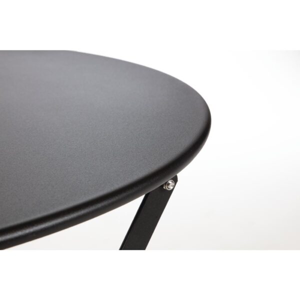 Bolero Black Pavement Style Steel Table 600mm Round - Image 9