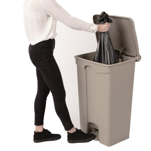 Jantex Step on Bin Beige - 87Ltr - Image 6