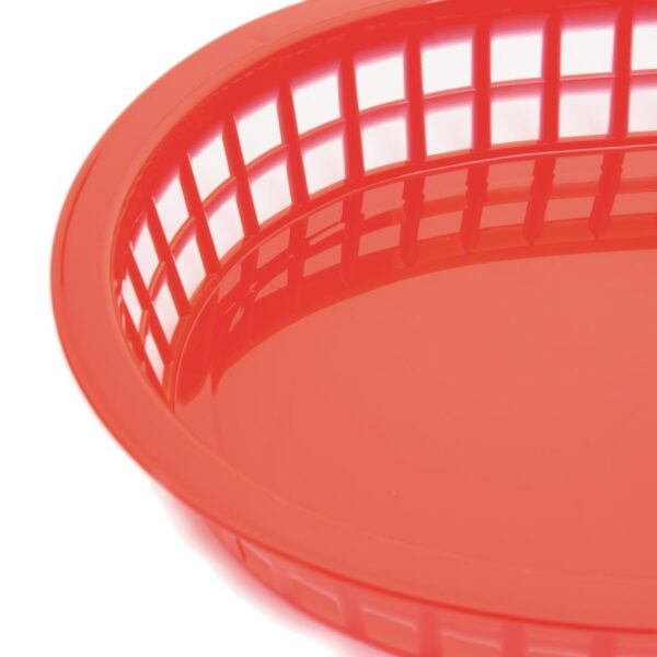 Olympia Kristallon PP Food Basket Red - 275x175mm 10 1/2x 7" (Pack 6) - Image 2