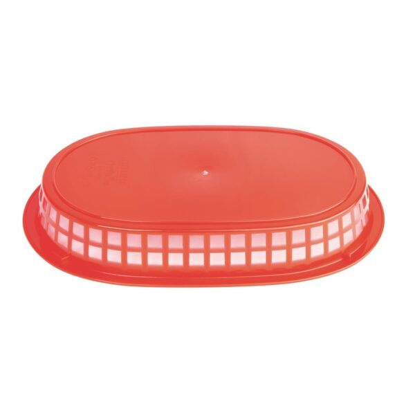 Olympia Kristallon PP Food Basket Red - 275x175mm 10 1/2x 7" (Pack 6) - Image 3
