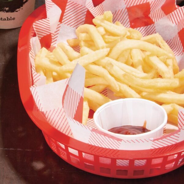 Olympia Kristallon PP Food Basket Red - 275x175mm 10 1/2x 7" (Pack 6) - Image 4