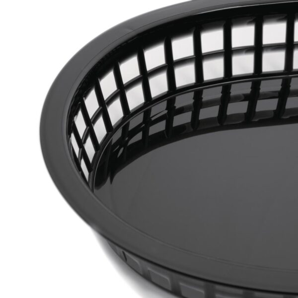 Olympia Kristallon PP Food Basket Black - 275x175mm 10 1/2x7" (Pack 6) - Image 2