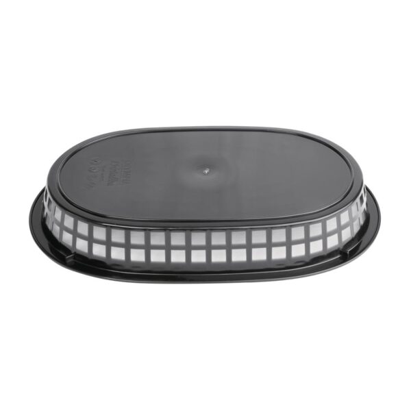Olympia Kristallon PP Food Basket Black - 275x175mm 10 1/2x7" (Pack 6) - Image 3