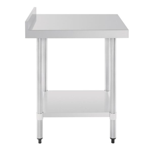 Vogue Table with Upstand St/St - 600x700x900mm 23 1/2x27 1/2x35 1/2" - Image 4