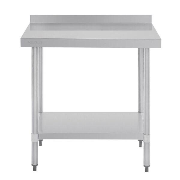 Vogue Table with Upstand St/St - 900x700x900mm 35 1/2x27 1/2x35 1/2" - Image 5