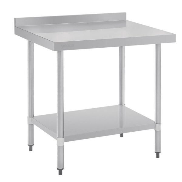 Vogue Table with Upstand St/St - 900x700x900mm 35 1/2x27 1/2x35 1/2" - Image 6