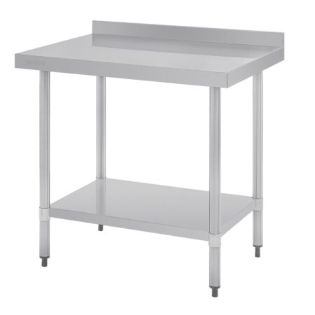 Vogue Table with Upstand St/St - 900x700x900mm 35 1/2x27 1/2x35 1/2"