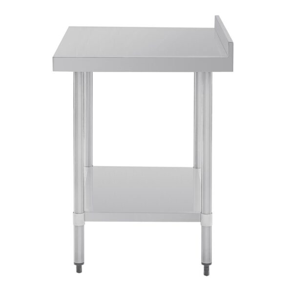 Vogue Table with Upstand St/St - 900x700x900mm 35 1/2x27 1/2x35 1/2" - Image 7