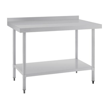 Vogue Table with Upstand St/St - 1200x700x900mm 47 1/4x27 1/2x35 1/2"