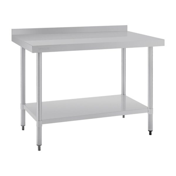 Vogue Table with Upstand St/St - 1200x700x900mm 47 1/4x27 1/2x35 1/2"