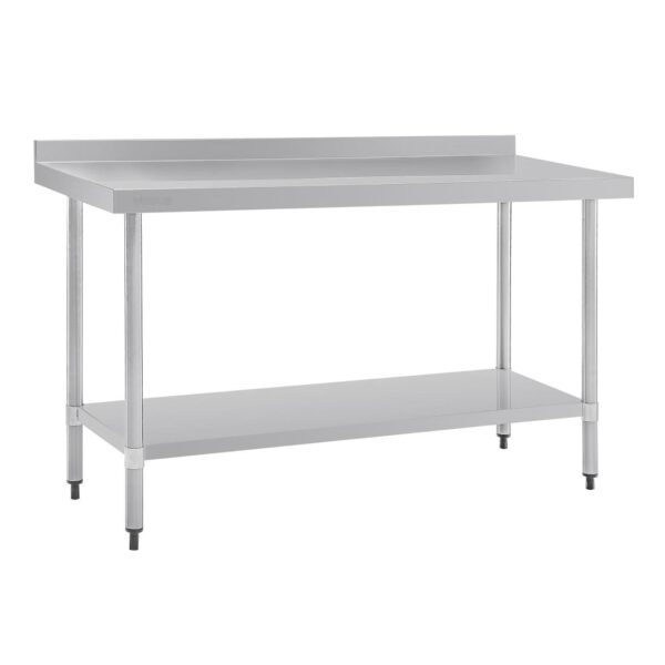 Vogue Table with Upstand St/St - 1500x700x900mm 59x27 1/2x35 1/2" - Image 5