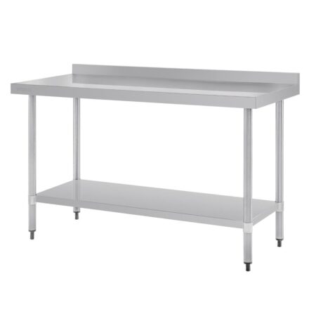 Vogue Table with Upstand St/St - 1500x700x900mm 59x27 1/2x35 1/2"
