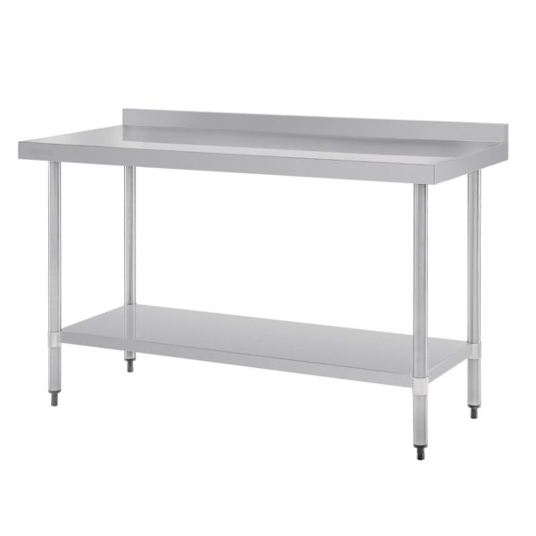 Vogue Table with Upstand St/St - 1500x700x900mm 59x27 1/2x35 1/2"
