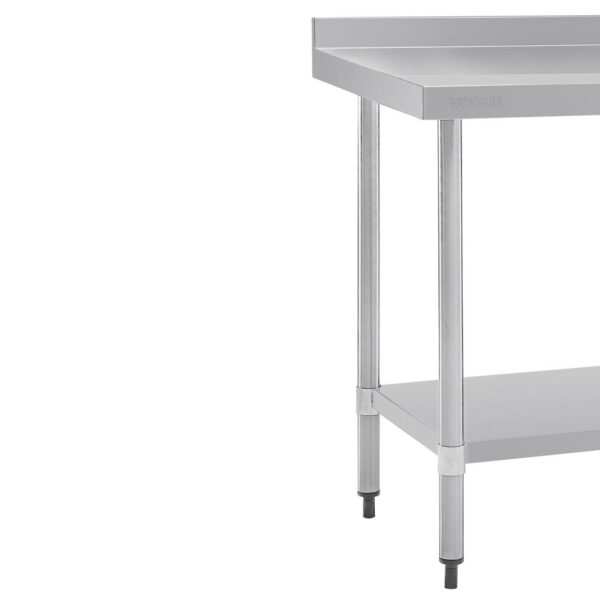 Vogue Table with Upstand St/St - 1500x700x900mm 59x27 1/2x35 1/2" - Image 7