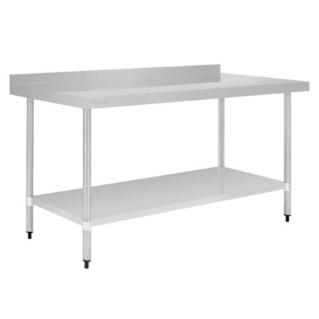 Vogue Table with Upstand St/St - 1800x700x900mm 70 3/4x27 1/2x35 1/2"